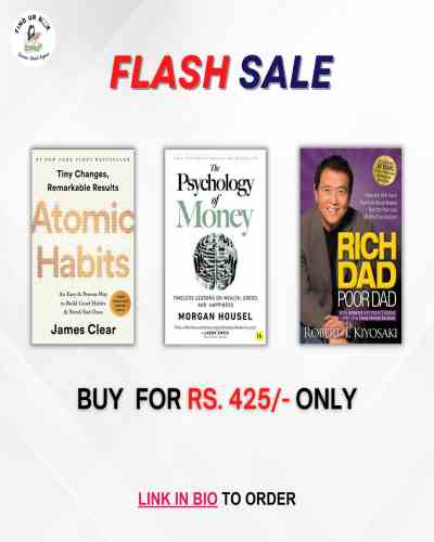 Atomic Habits  –  rich dad poor dad  –  The Psychology of money ( Combo )